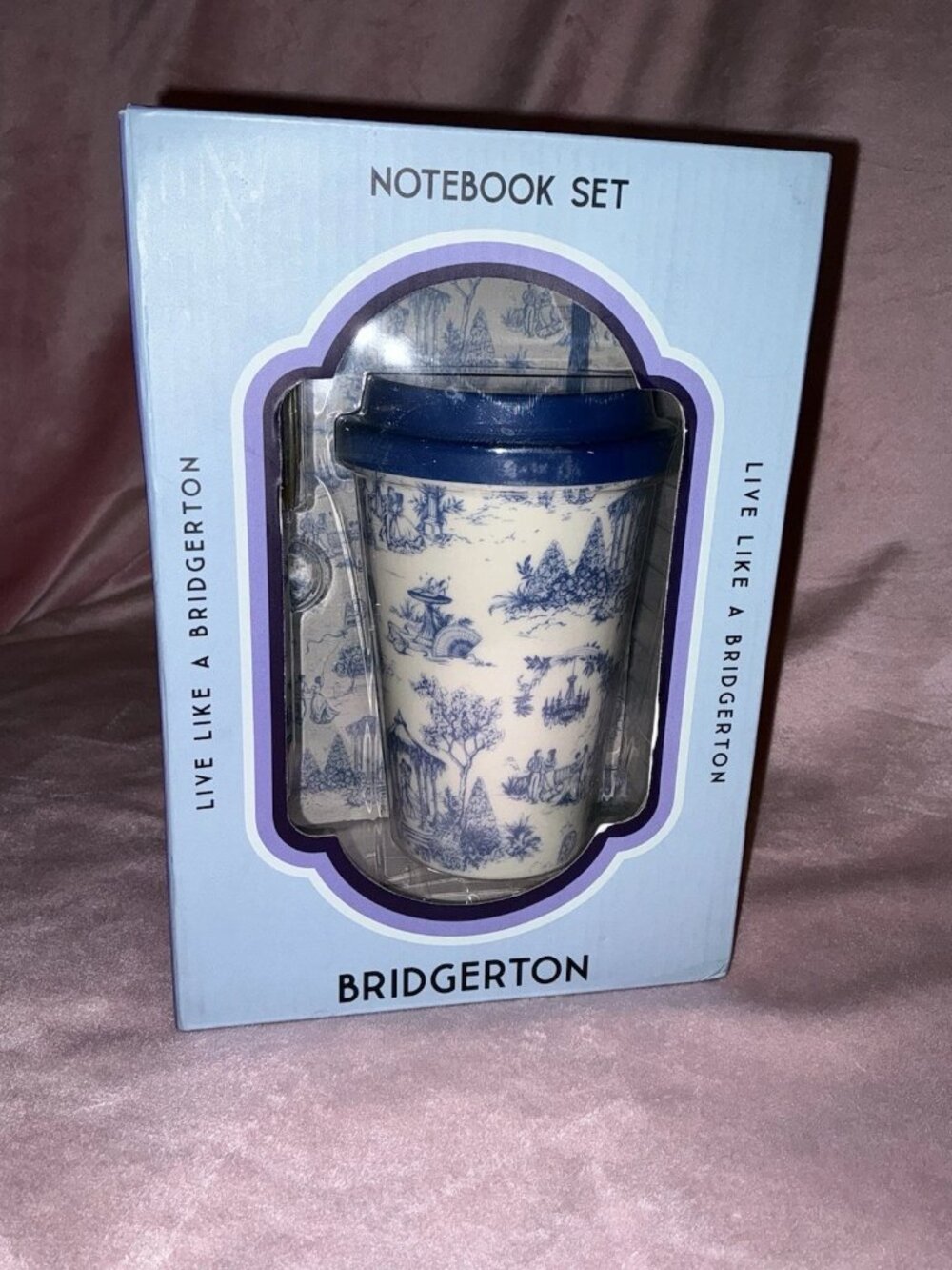 Live Like A Bridgerton - Notebook/Pen/ Ceramic Travel Mug-NIB-Dates To Remember